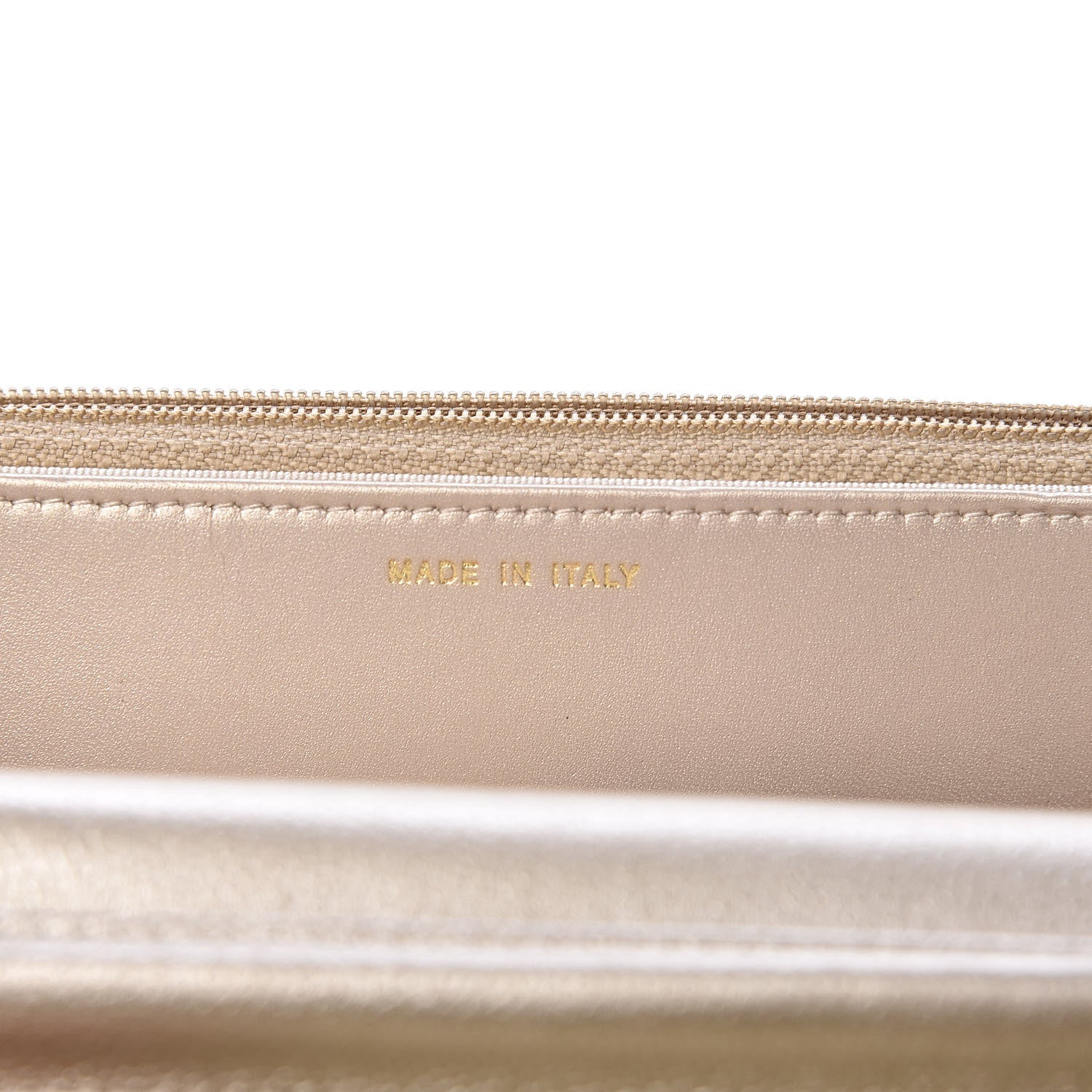 Chanel Pearly Caviar Quilted Wallet On Chain WOC Light Gold 7 of 12
