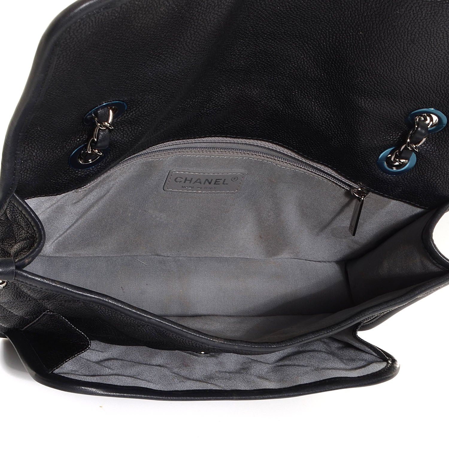 Chanel Caviar French Riviera Large Flap Black 6 of 10