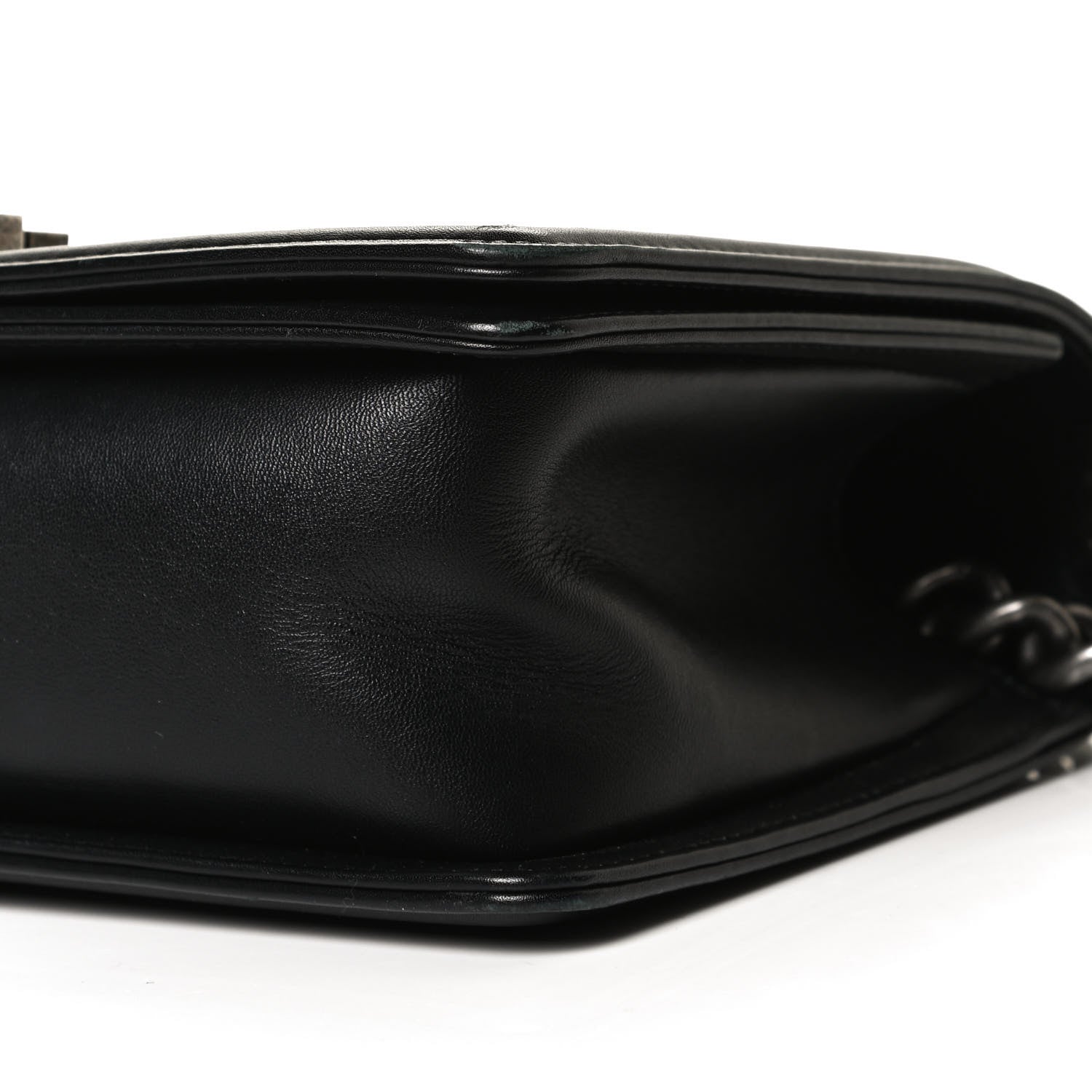 Chanel Calfskin Woven Medium Boy Flap Black White 10 of 11
