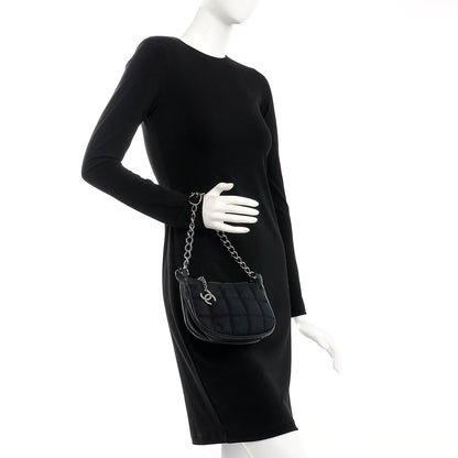 Chanel Nylon Quilted Pochette Black 2 of 8