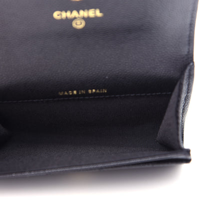 Chanel Caviar Quilted Boy Flap Card Holder Black 5 of 9