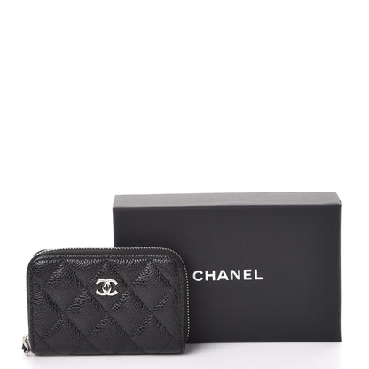 Chanel Caviar Quilted Zip Coin Purse Black 8 of 8