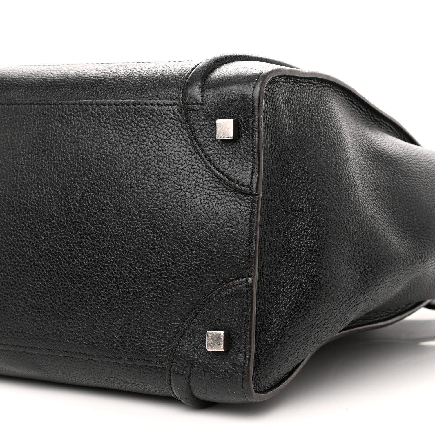 Celine Drummed Calfskin Mini Luggage Black 10 of 13