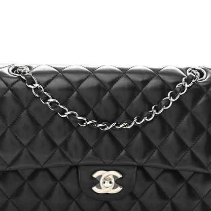 Chanel Lambskin Quilted Medium Double Flap Black 8 of 10