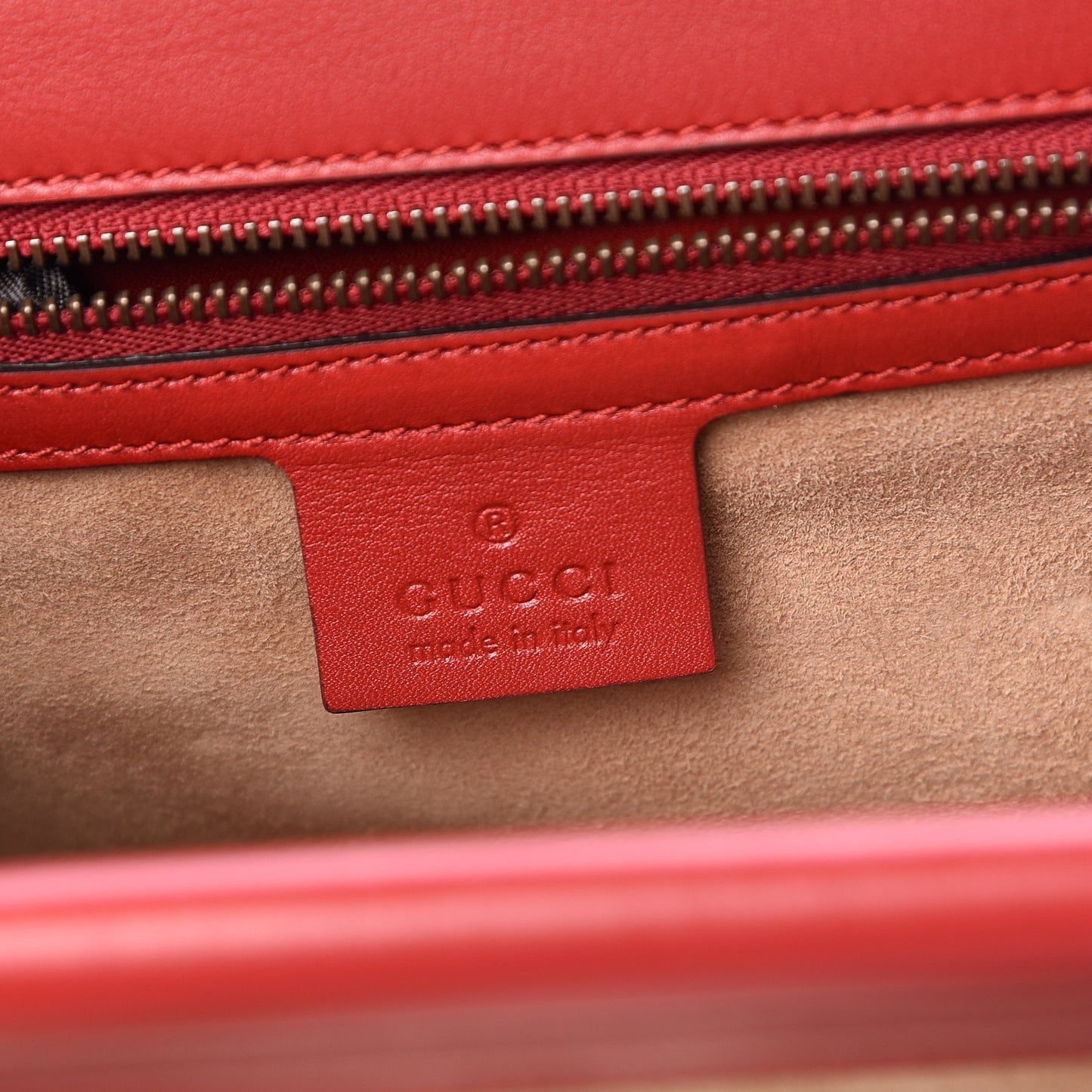 Calf Hair Leopard Print Shoulder Bag Red