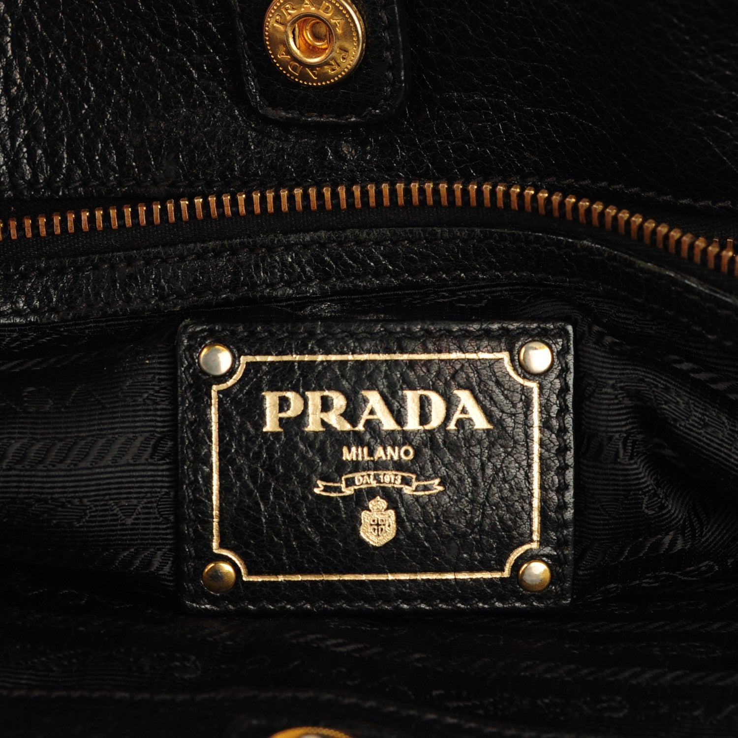 Prada Washed Buffalo Tote Nero Black 6 of 8