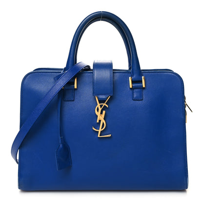 Saint Laurent Calfskin Small Monogram Cabas Blue Majorelle 1 of 16