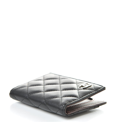 Chanel Lambskin Quilted Card Holder Wallet Black 4 of 8