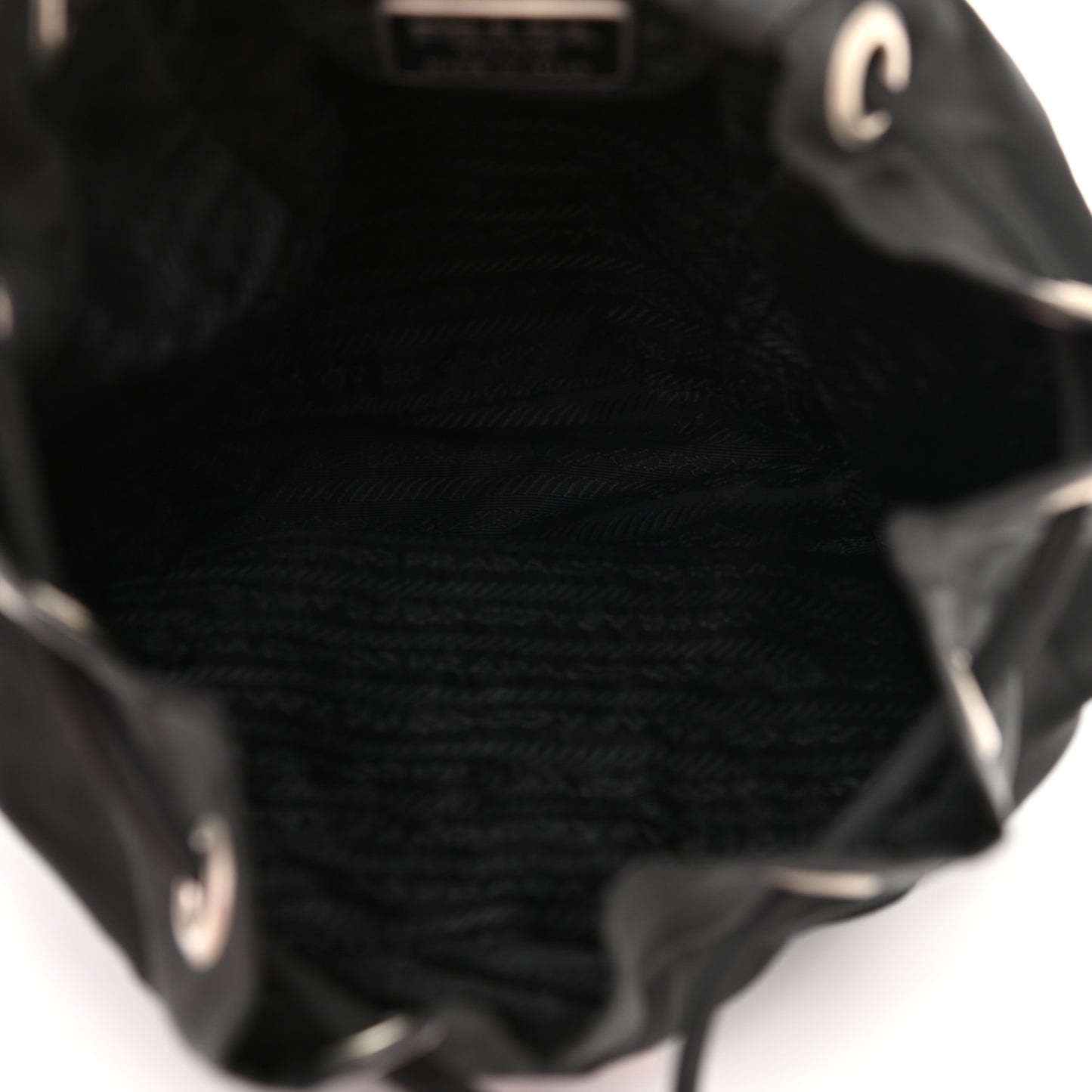 Nylon Vela Mini Cinch Backpack Black