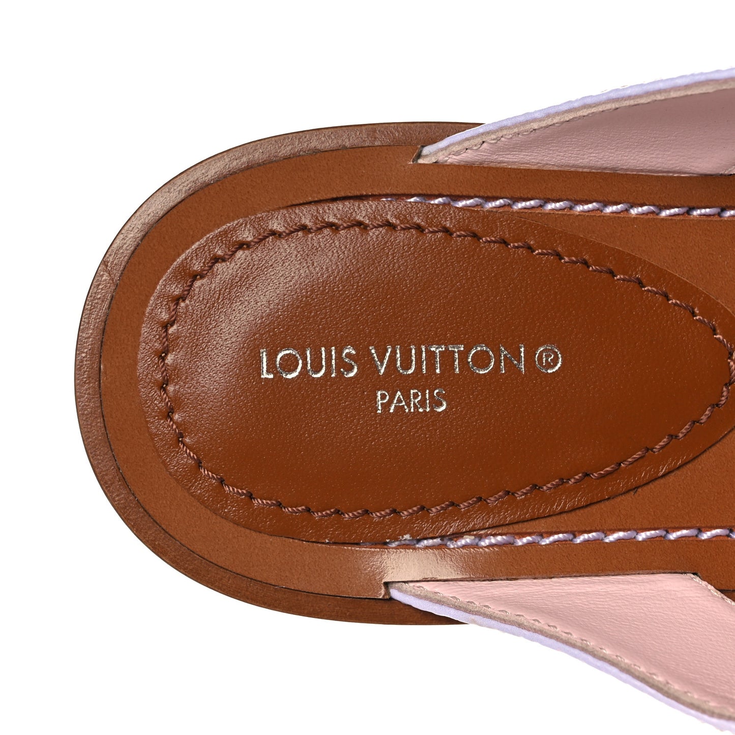 Monogram Sunny Flat Thong Sandals 36 Rose Clair Pink