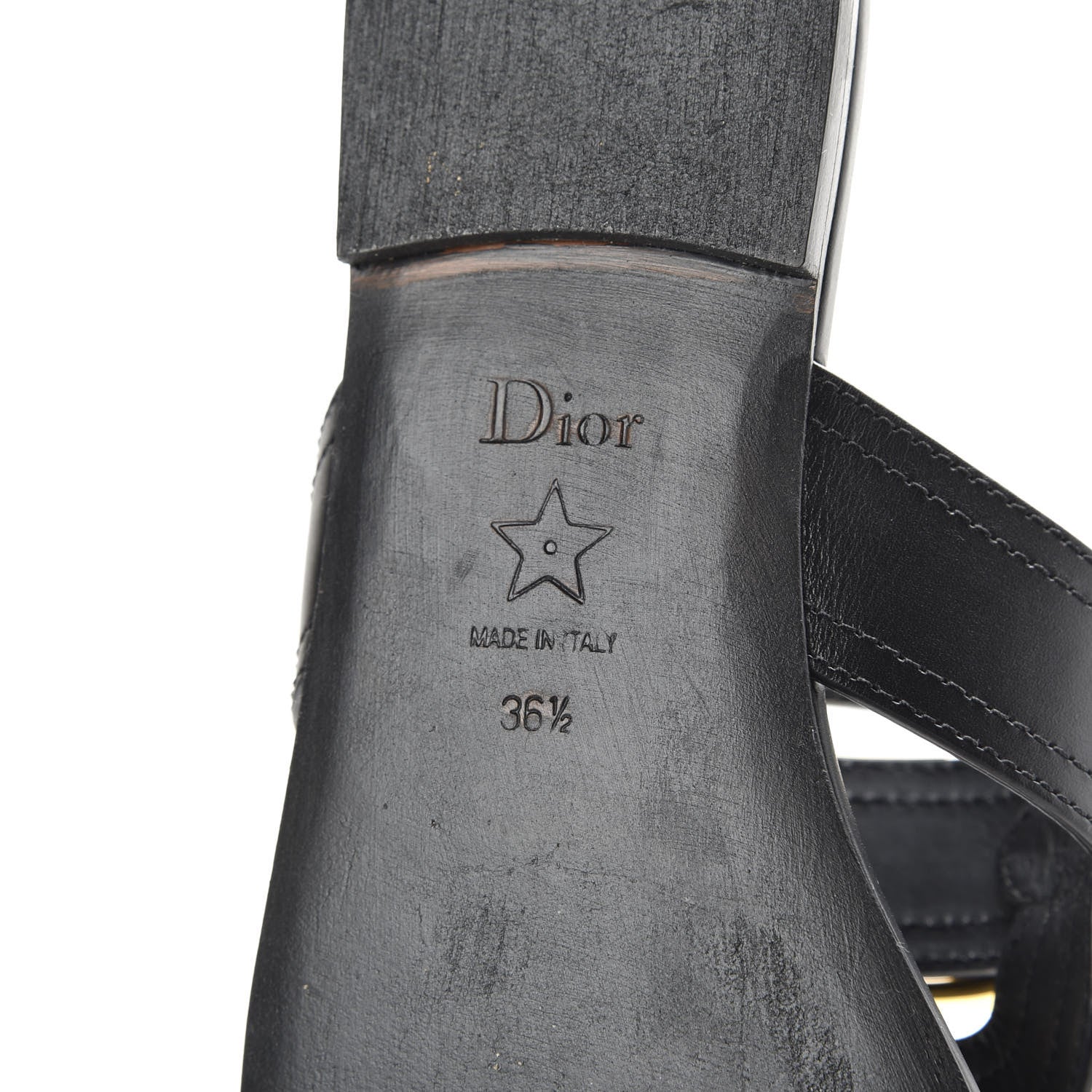 Christian Dior Calfskin 30 Montaigne Thong Sandals 36.5 Black 8 of 9