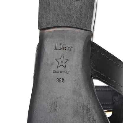 Christian Dior Calfskin 30 Montaigne Thong Sandals 36.5 Black 8 of 9