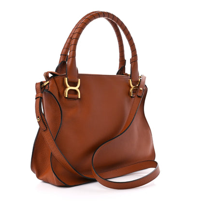 Chloe Calfskin Braided Medium Marcie Double Carry Tan 3 of 11