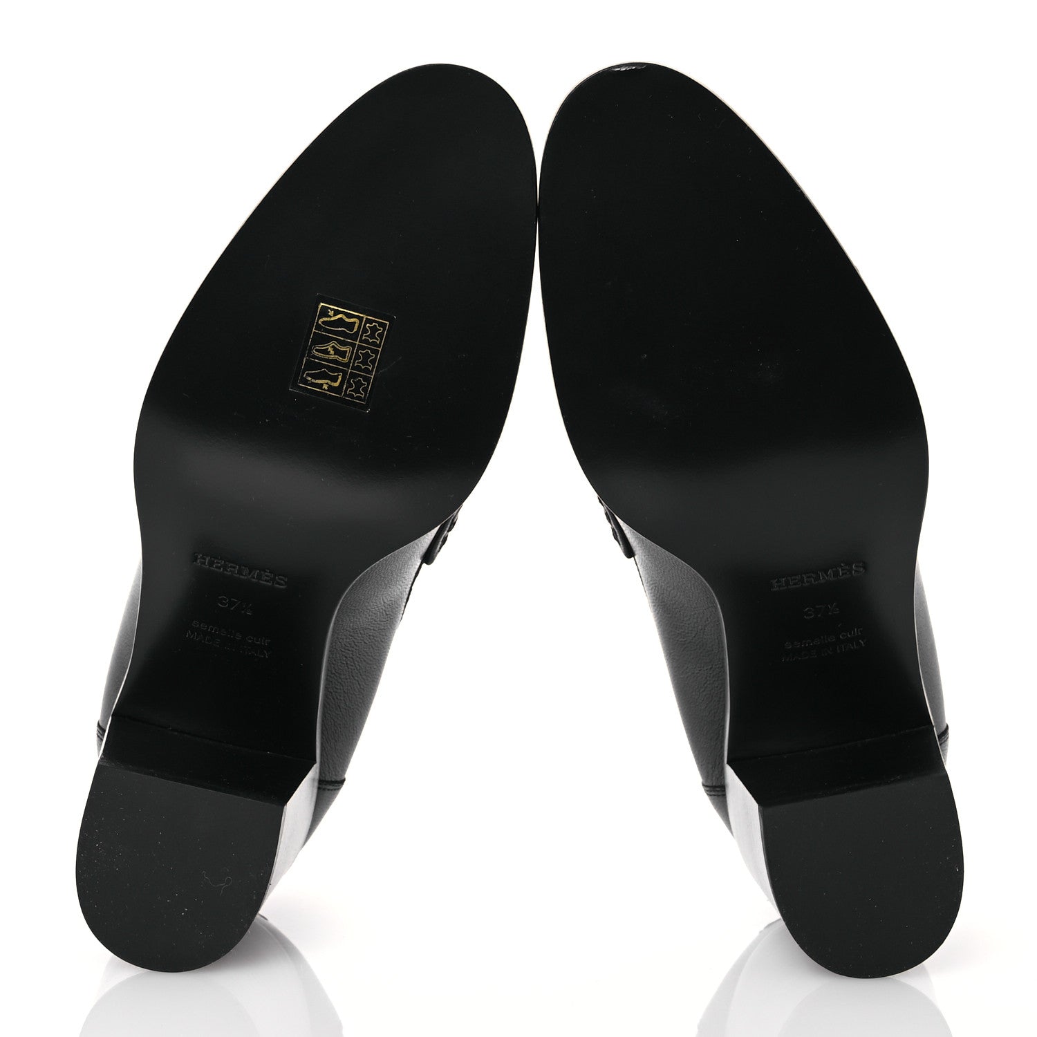 Hermes Goatskin Womens Dauphine 70 Moccasin Loafers 37.5 Black 6 of 11