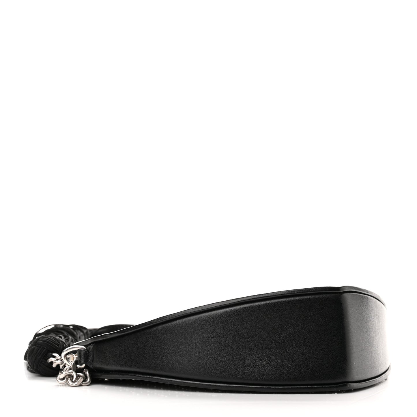 Calfskin Studded Monogram Heart Shoulder Bag Black