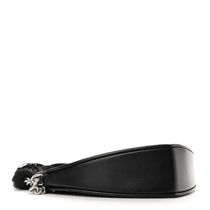 Saint Laurent Calfskin Studded Monogram Heart Shoulder Bag Black 4 of 9