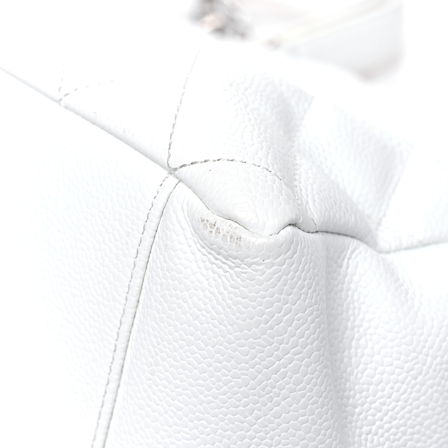 Chanel Caviar Quilted Grand Shopping Tote GST White 10 of 15