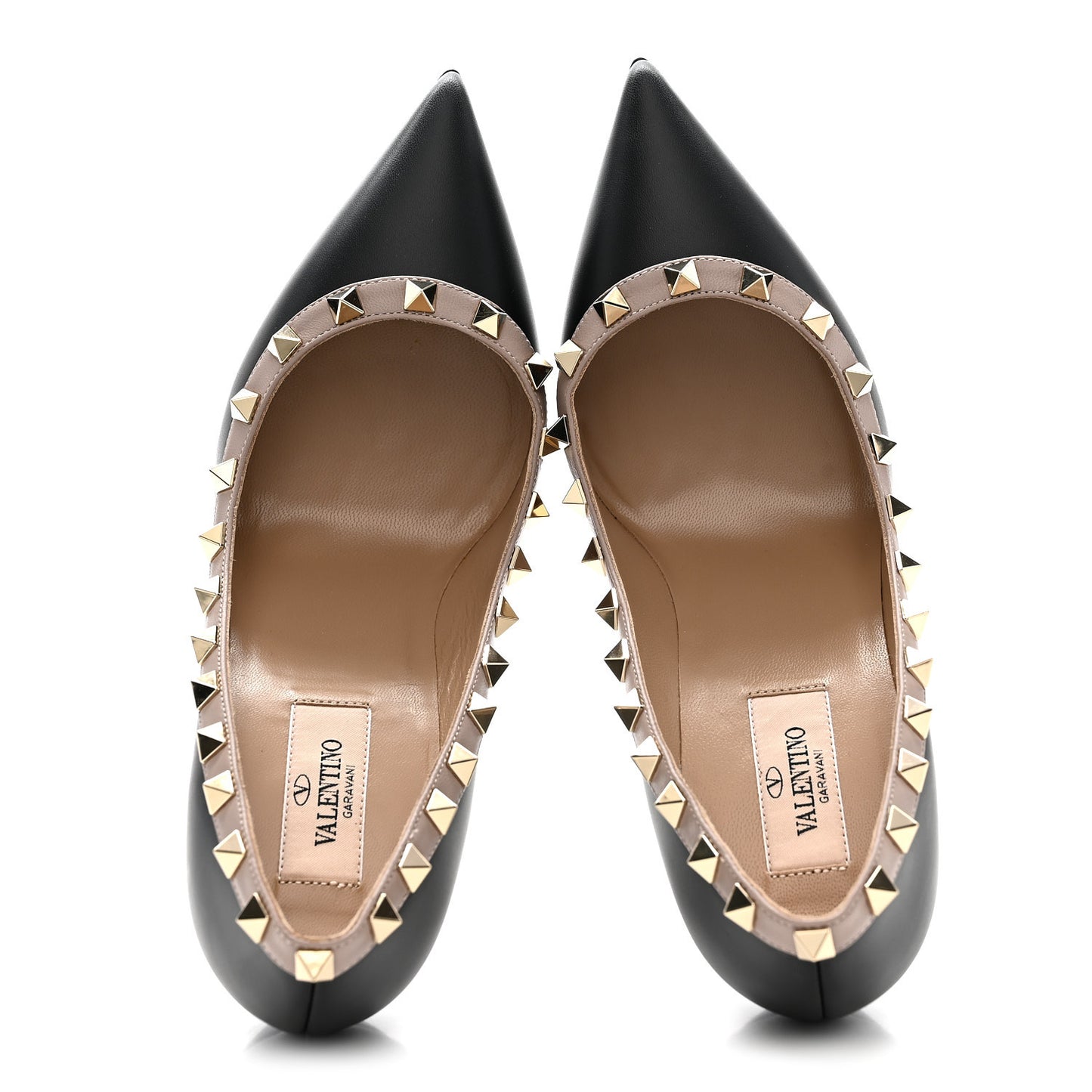 Nappa Rockstud 100mm Pumps 37 Black Poudre