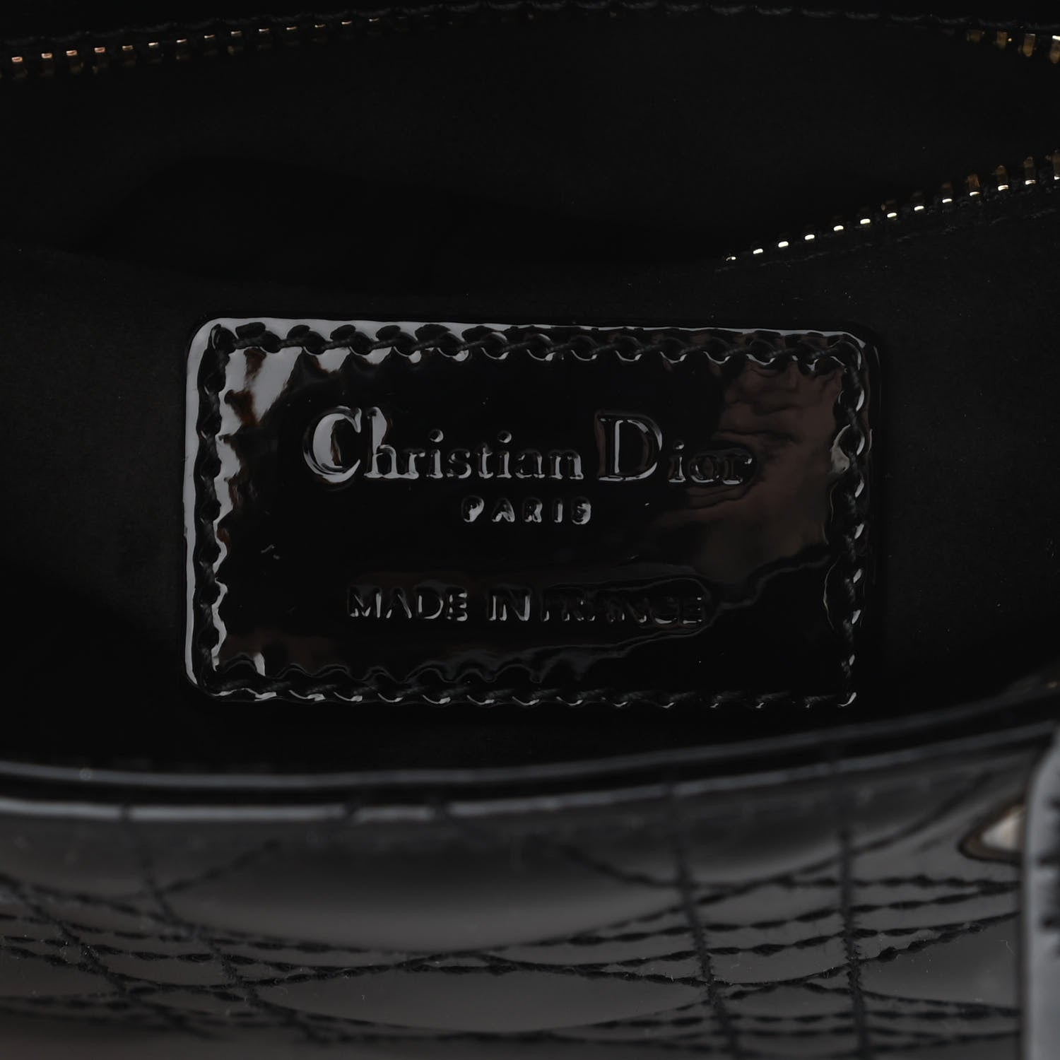Christian Dior Patent Cannage Mini Lady Dior Black 5 of 9