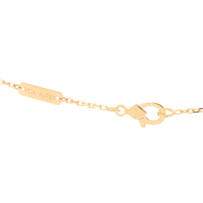 Van Cleef & Arpels 18K Yellow Gold Black Onyx Vintage Alhambra Pendant Necklace 3 of 4