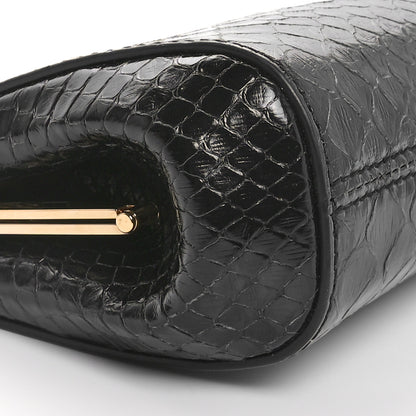 Dolce & Gabbana Snakeskin Medium Marlene Chain Clutch Black 8 of 9