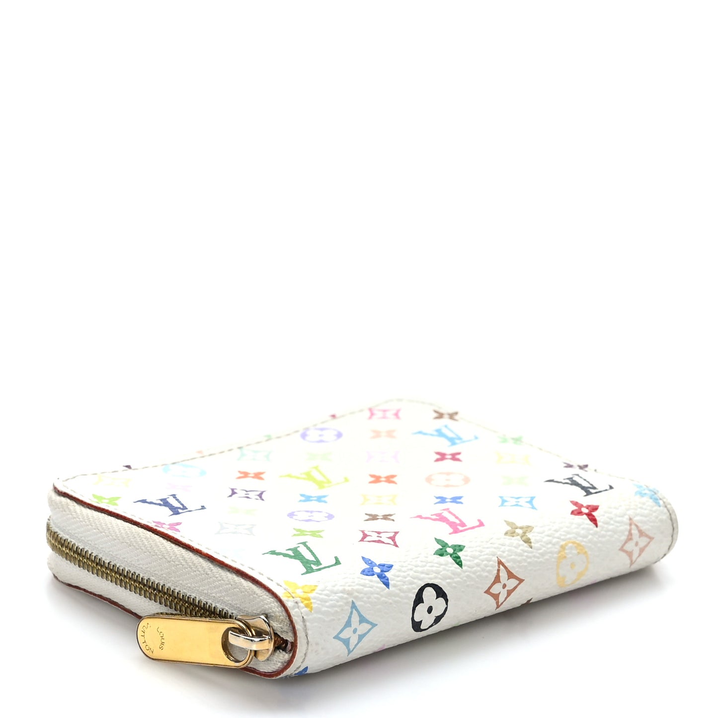 Monogram Multicolor Zippy Coin Purse Wallet White Litchi
