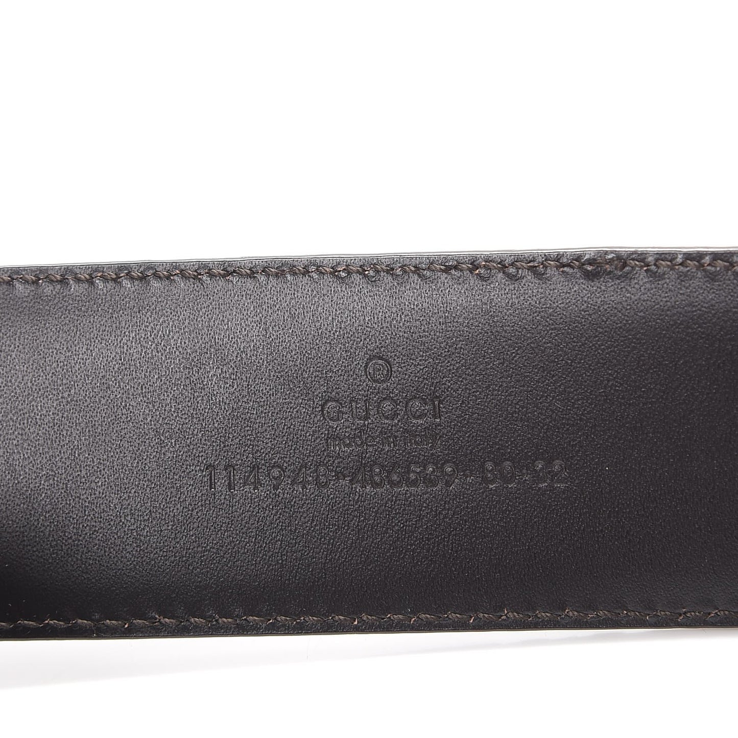 Guccissima Interlocking G Belt 80 32 Dark Brown
