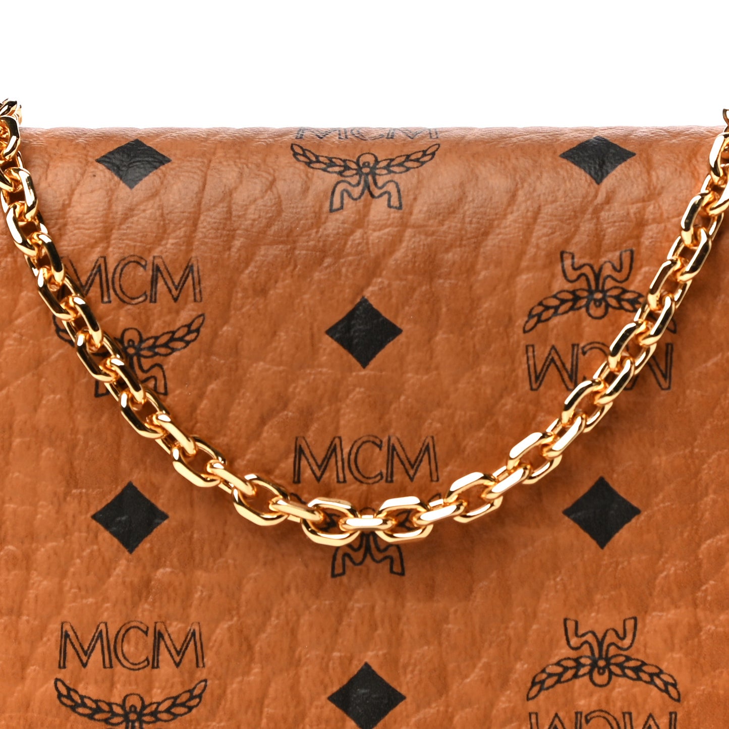 Visetos Original Mini Chain Wallet Cognac
