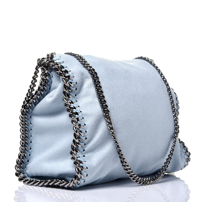Stella McCartney Shaggy Deer Mini Falabella Fold Over Tote Light Blue 4 of 10