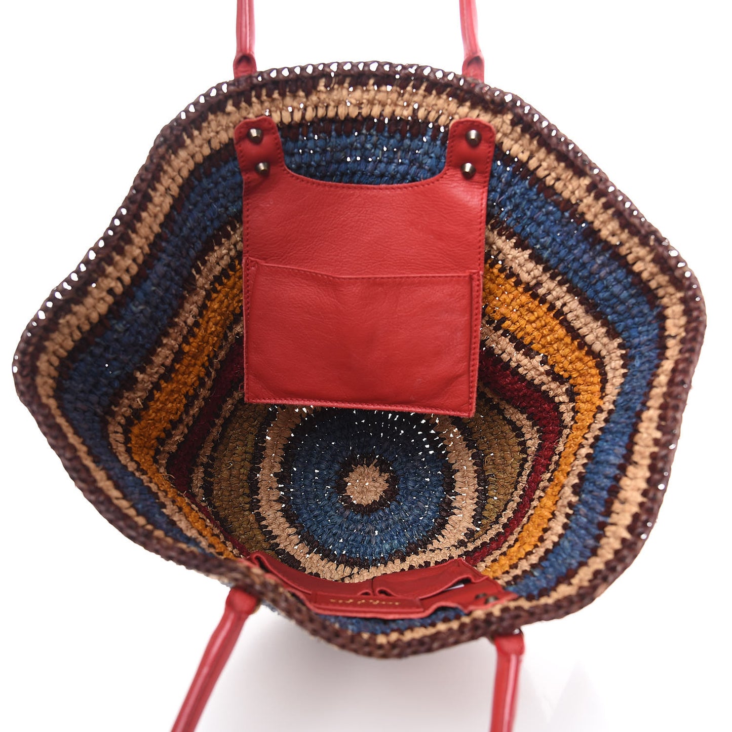 Straw Panier Basket Tote Multicolor