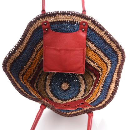 Balenciaga Straw Panier Basket Tote Multicolor 5 of 11