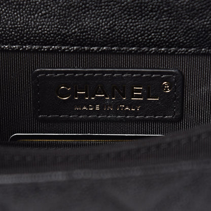 Chanel Caviar Quilted North South Boy Flap Black 8 of 10