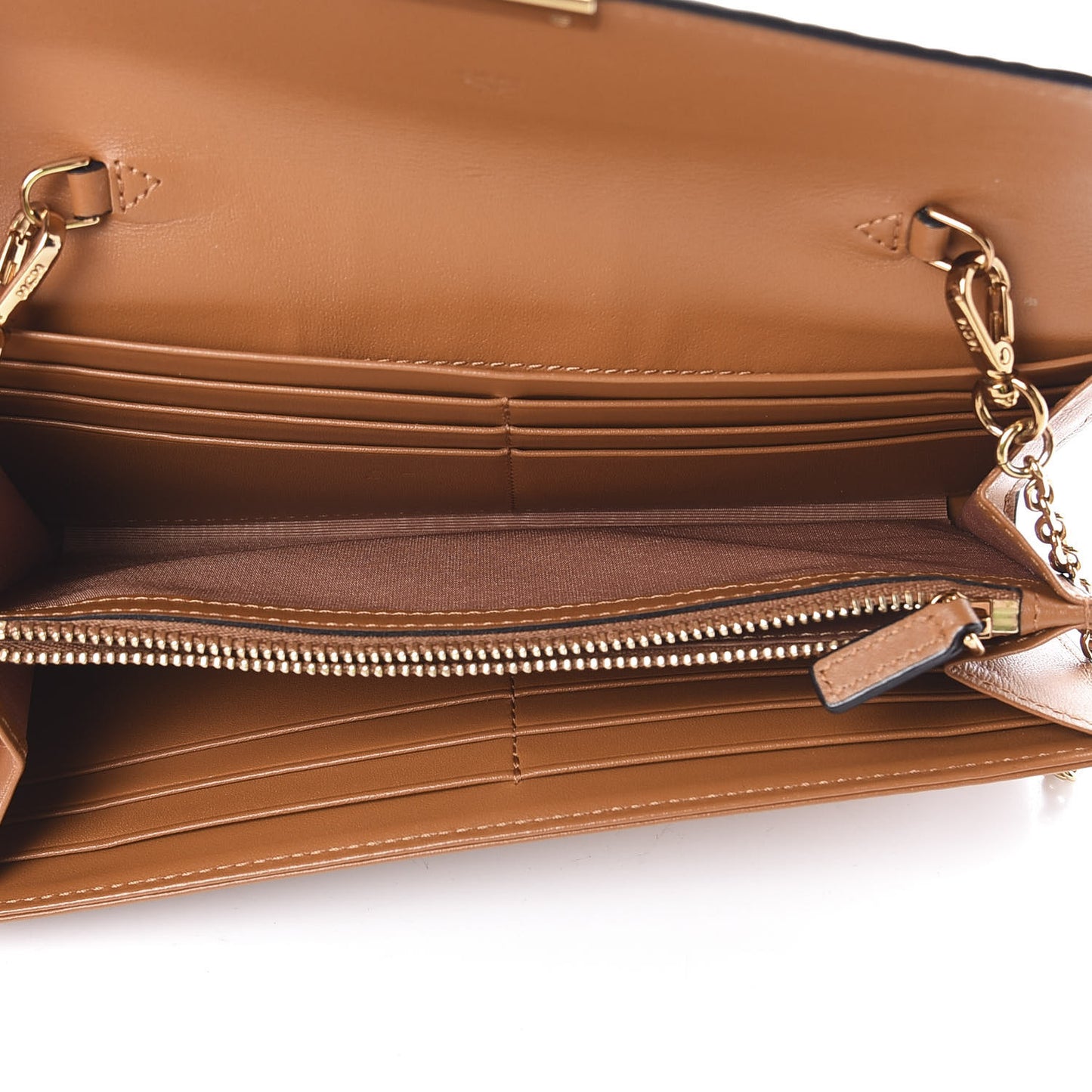 Visetos Large Patricia Wallet On Chain Cognac