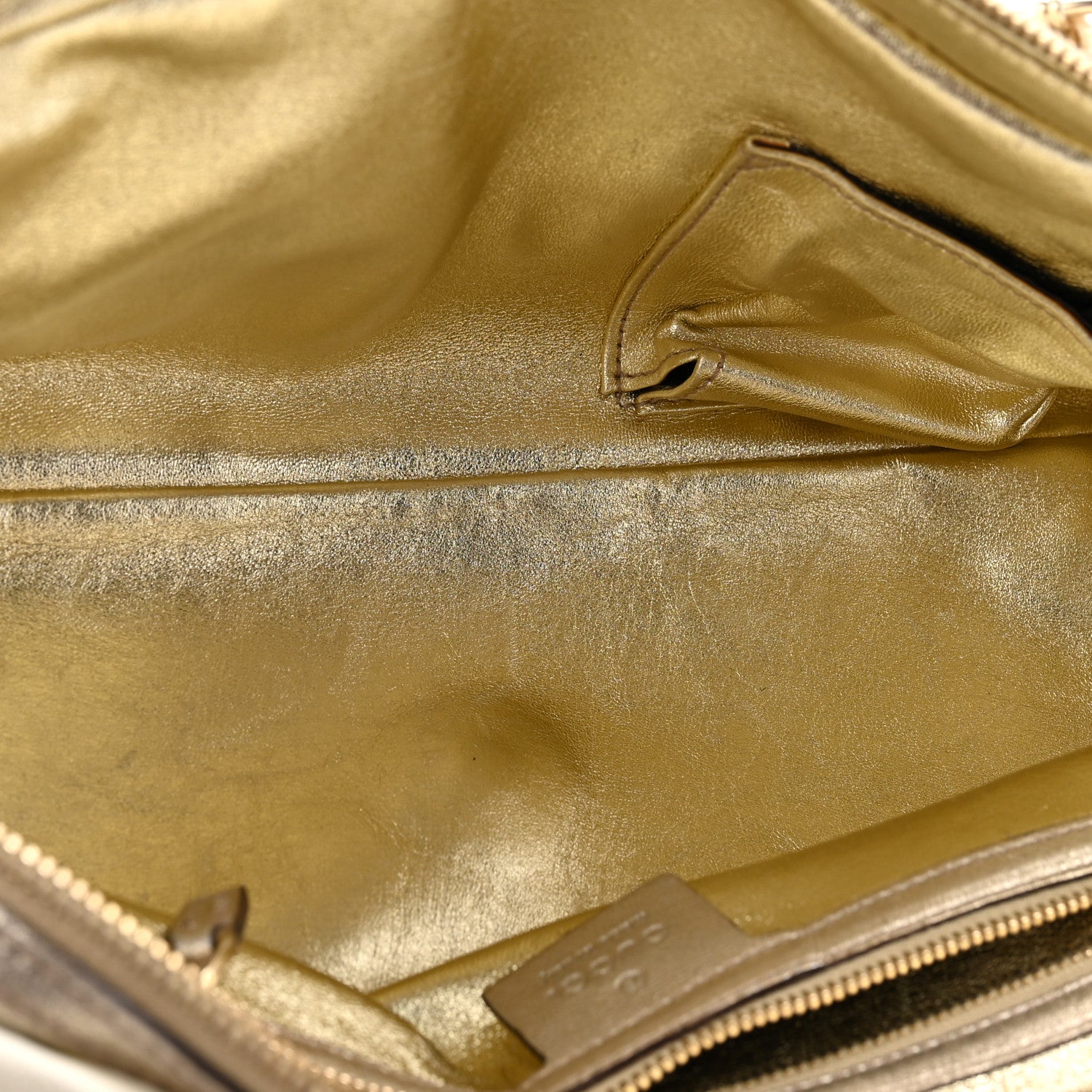 Gucci Goatskin Small Capri Bowler White Gold 5 of 11