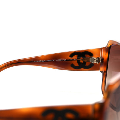 Chanel Acetate Shield Sunglasses 5449-A Dark Tortoise 5 of 7