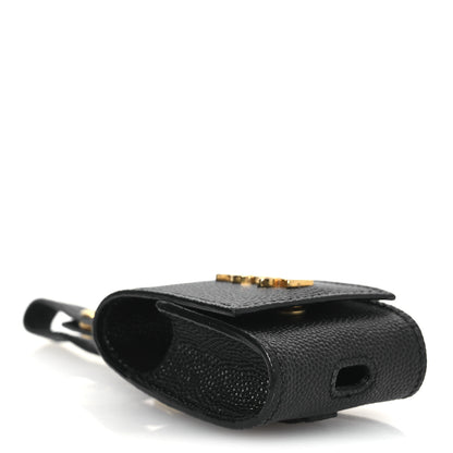 Saint Laurent Grain De Poudre Monogram Airpods Case Black 3 of 6