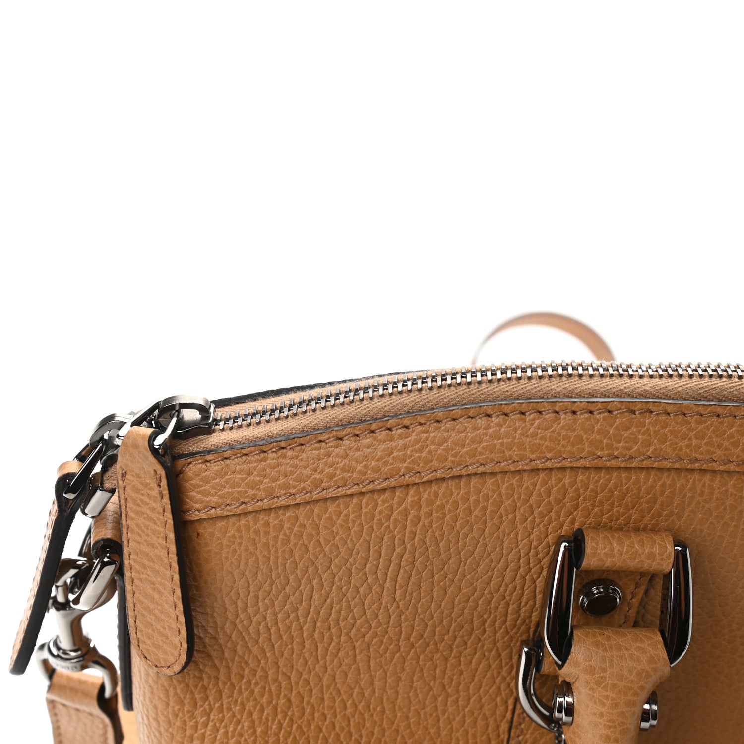 Gucci Pebbled Calfskin Medium GG Convertible Dome Satchel Beige 12 of 12