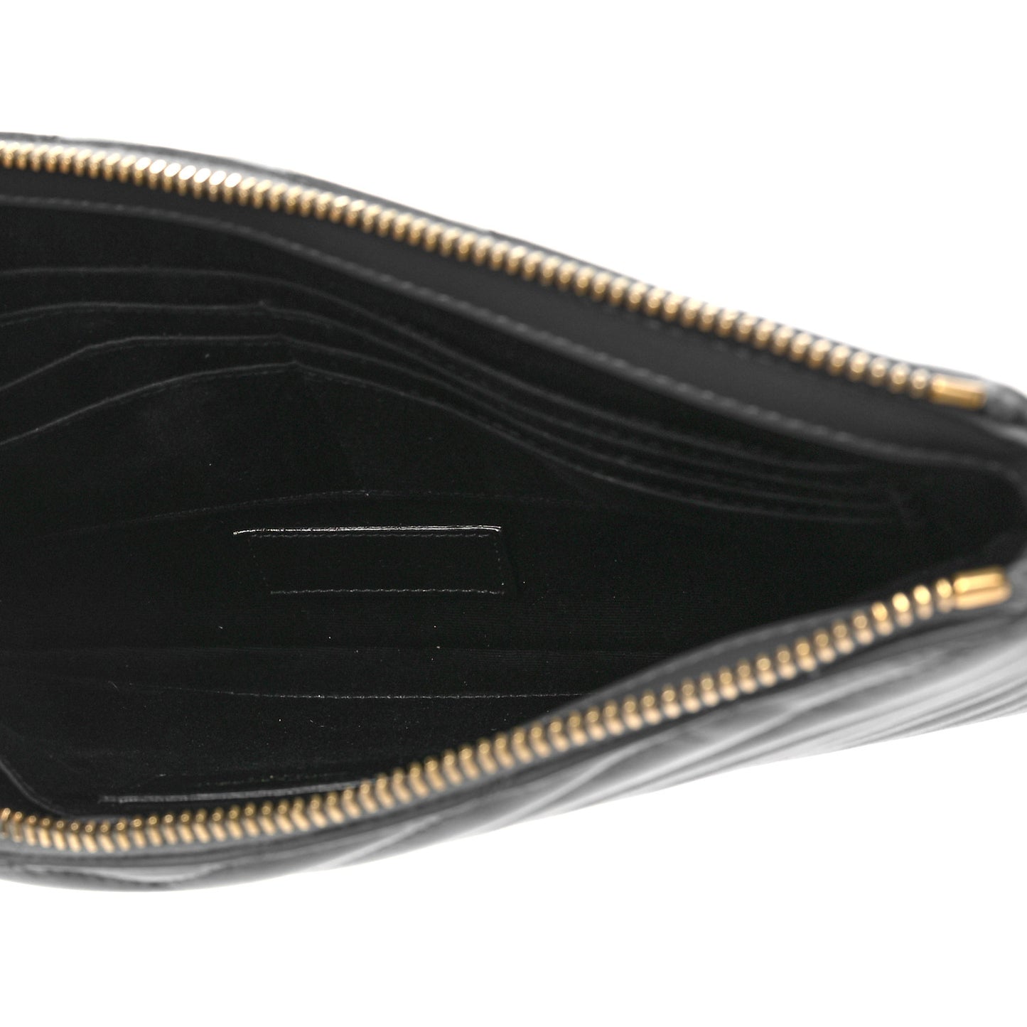 Calfskin Matelasse Chevron Monogram A5 Wristlet Earth