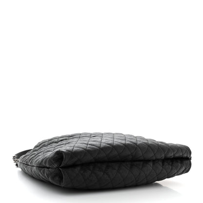 Chanel Distressed Glazed Caviar Quilted Large Elastic Tote Black 4 of 10