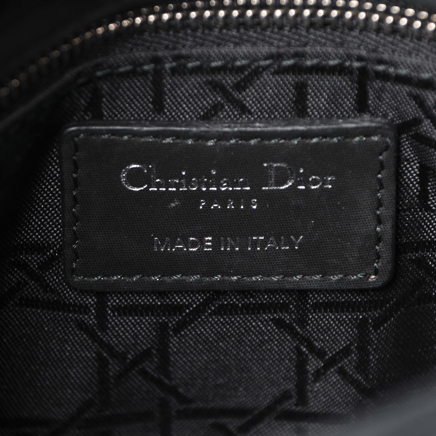 Christian Dior Metallic Calfskin Cannage Mini Lady Dior Black 7 of 9
