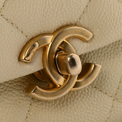 Chanel Shiny Caviar Quilted Small Chain Melody Flap White 16 of 16