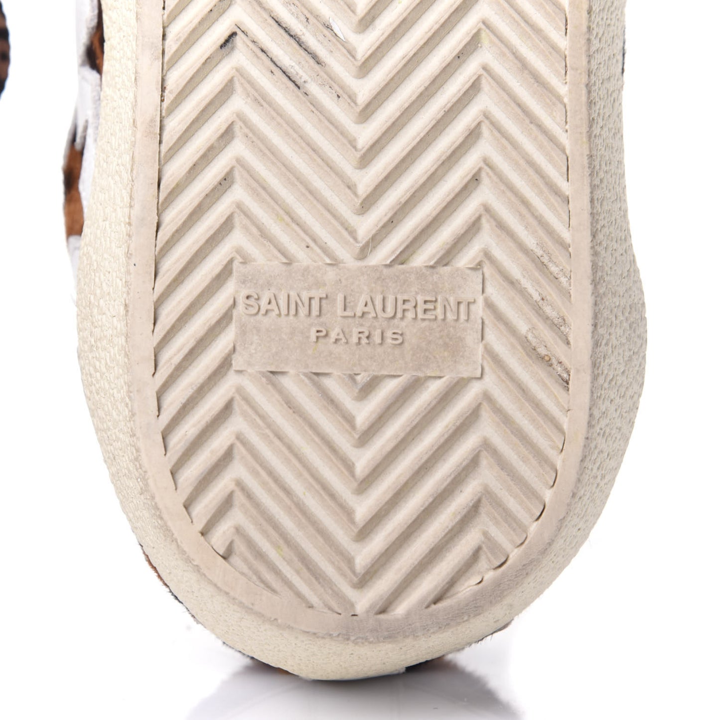 Calfskin Pony Hair Star Court Sneakers 38 White