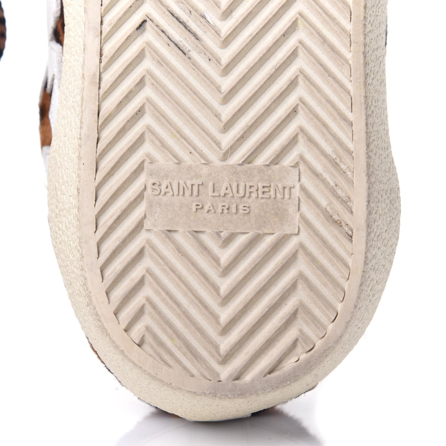 Saint Laurent Calfskin Pony Hair Star Court Sneakers 38 White 8 of 11