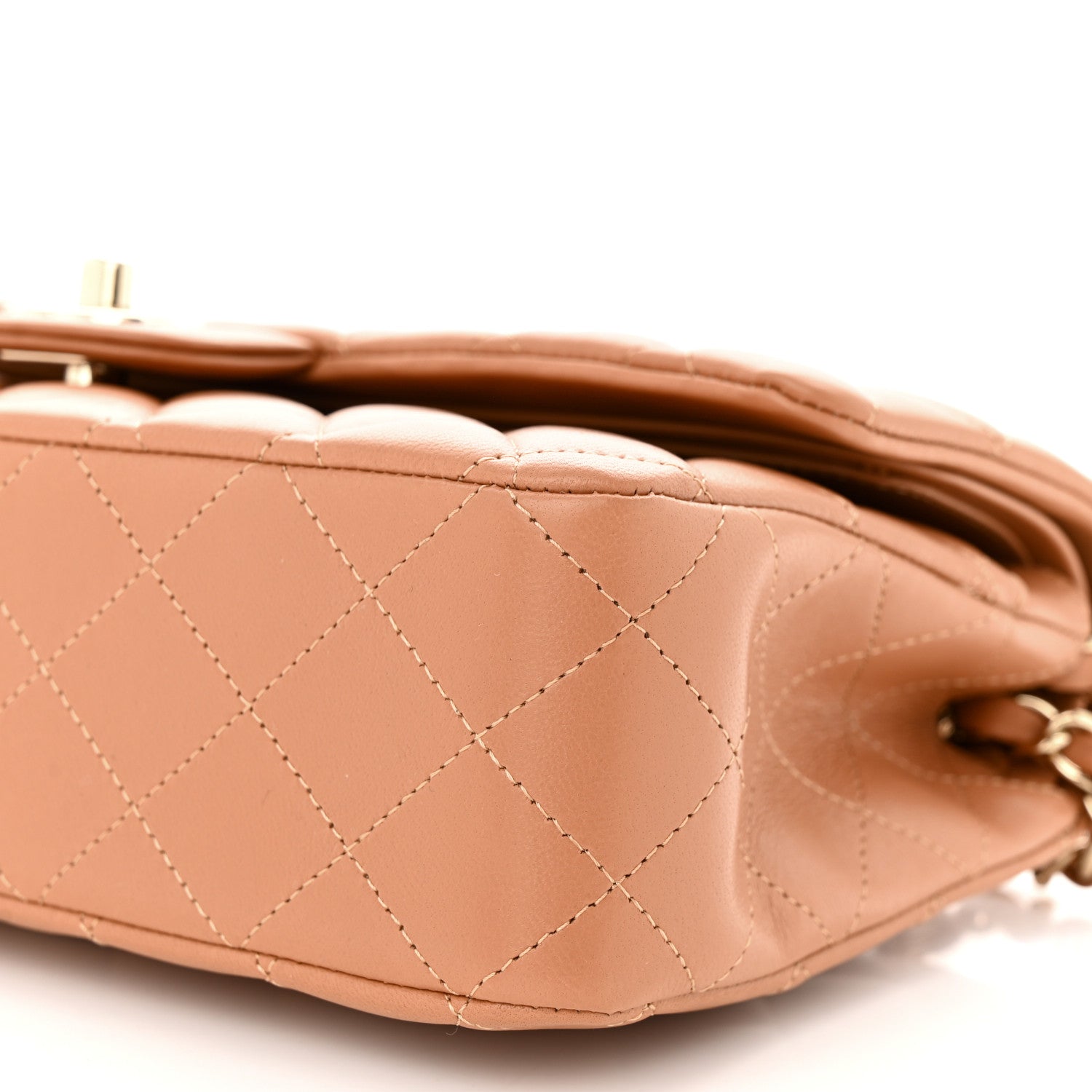 Chanel Lambskin Quilted Medium Double Flap Brown 10 of 11