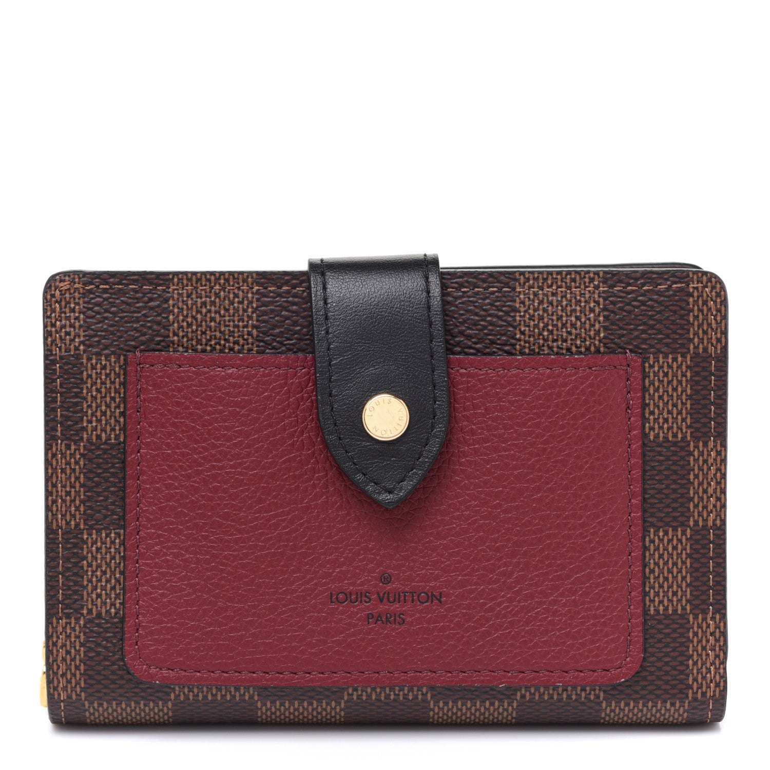 Louis Vuitton Damier Ebene Juliette Wallet Bordeaux Black 1 of 7