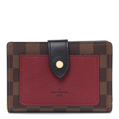 Louis Vuitton Damier Ebene Juliette Wallet Bordeaux Black 1 of 7