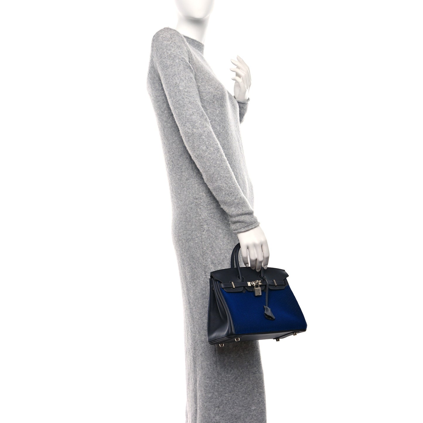 Corduroy Swift Cote A Cote Tuffetage Birkin 25 Bleu Saphir Caban