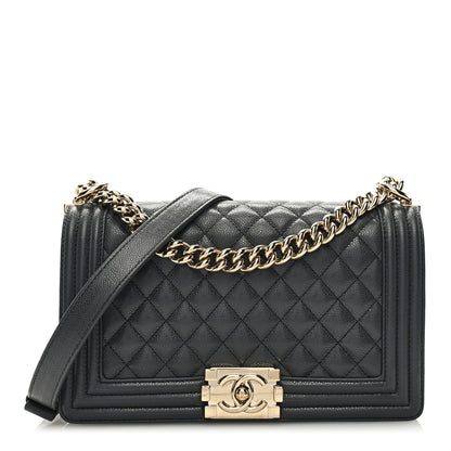 Chanel Caviar Quilted Medium Boy Flap Dark Grey 1 of 9