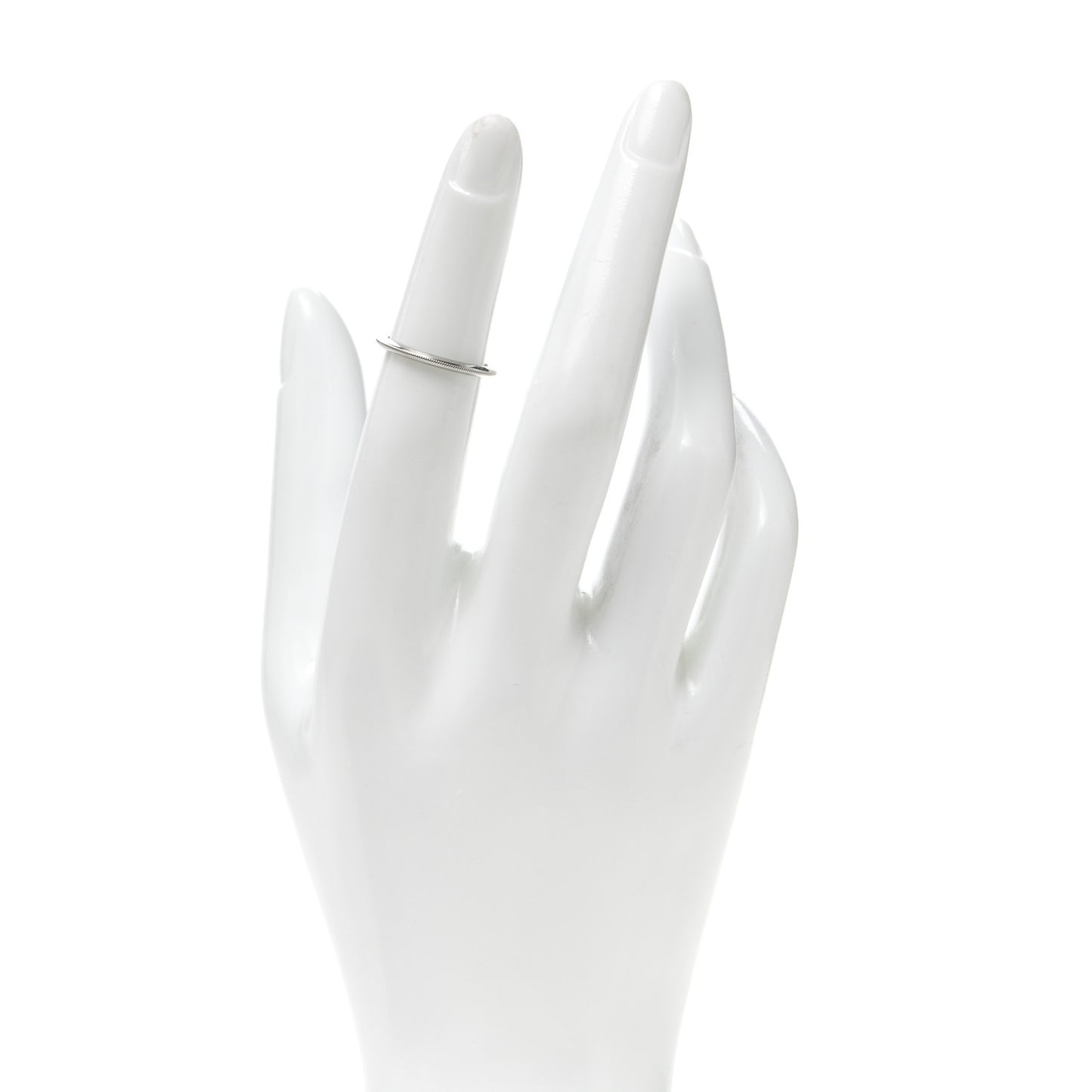 Platinum 2mm Knife Edge Milgrain Wedding Band Ring 48 4.5