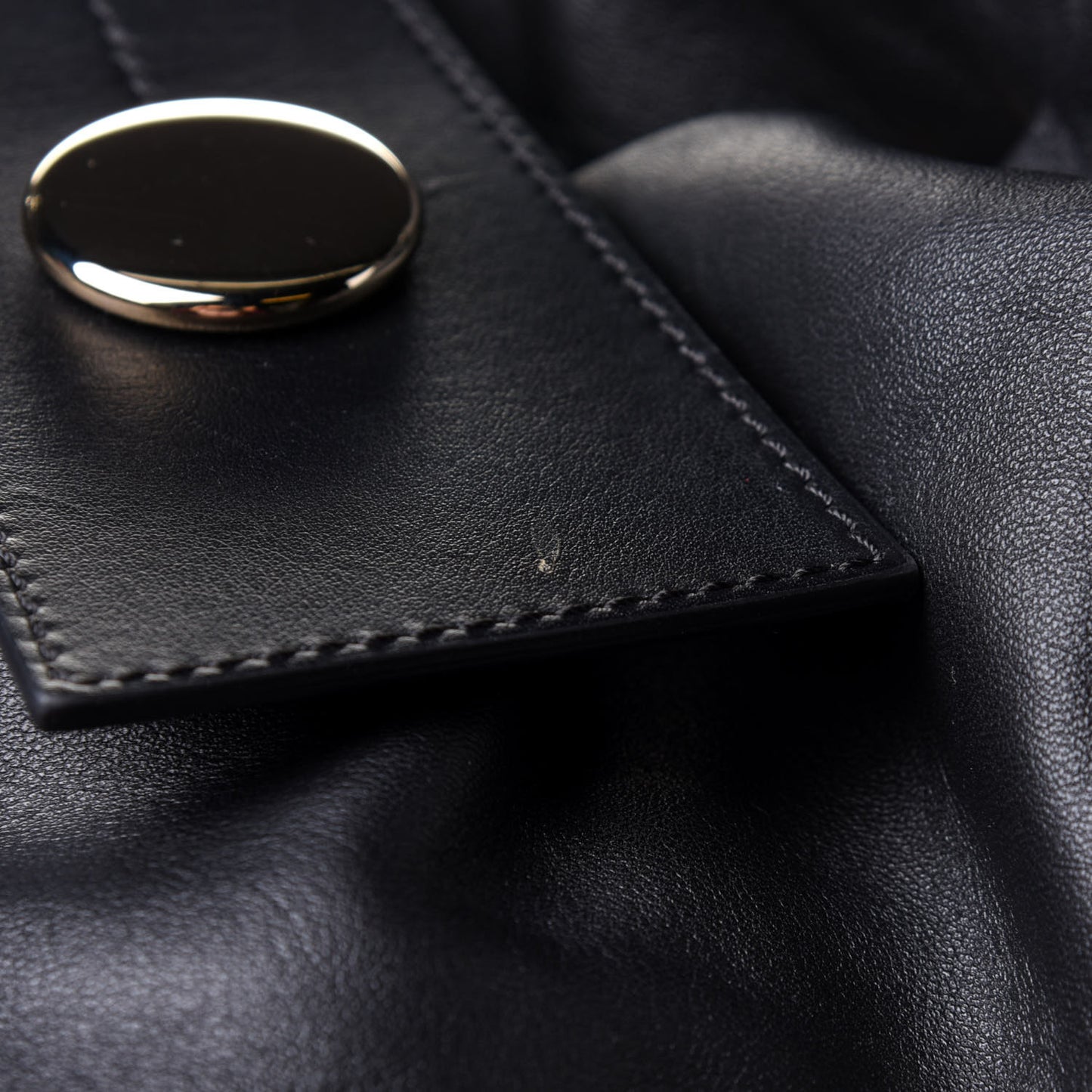 Lambskin Large Puffy Tobo Tote Black